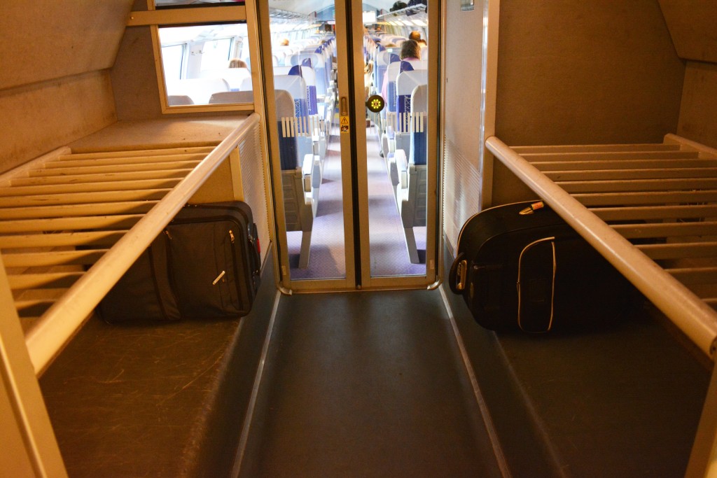 bagagem trem na frança