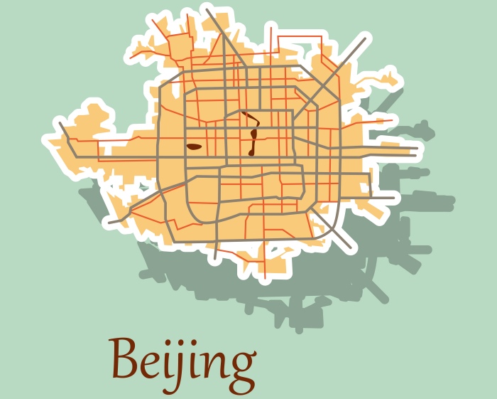 mapa de pequim