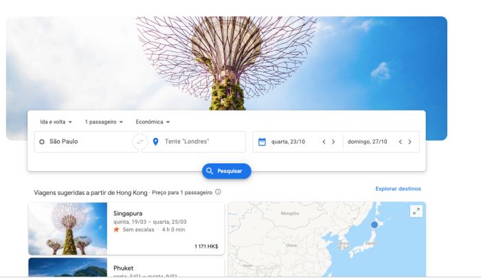 como usar o google flights