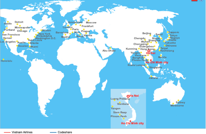 rota vietnam airlines
